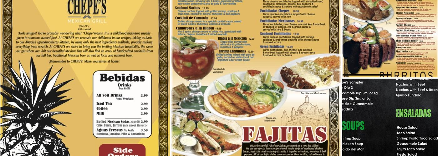 Chepe's Mexican Grill Menu