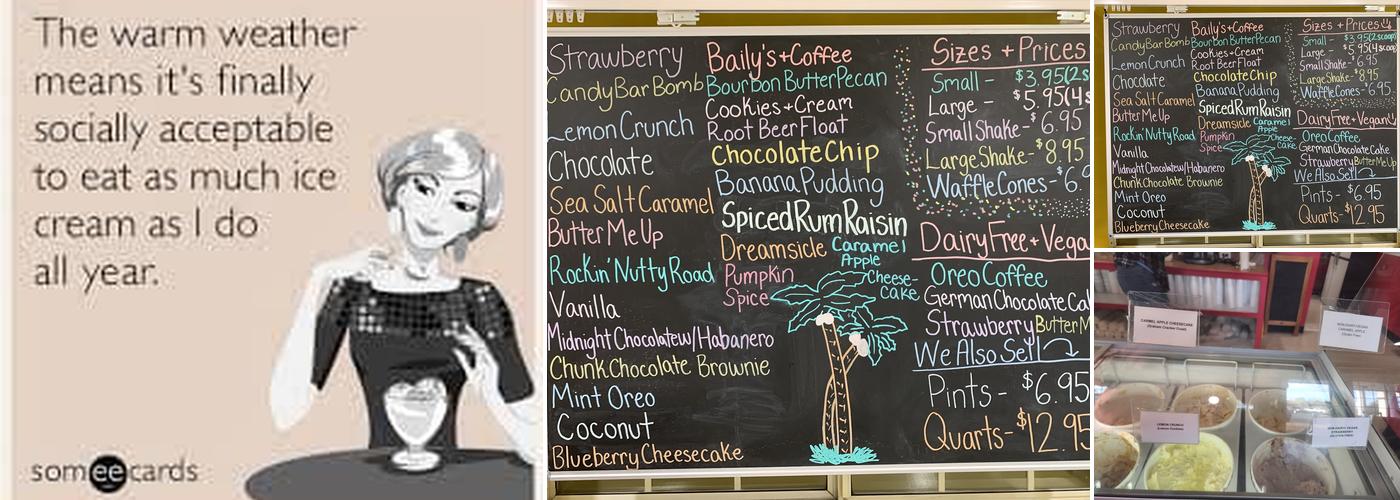 Paradice Cream Menu