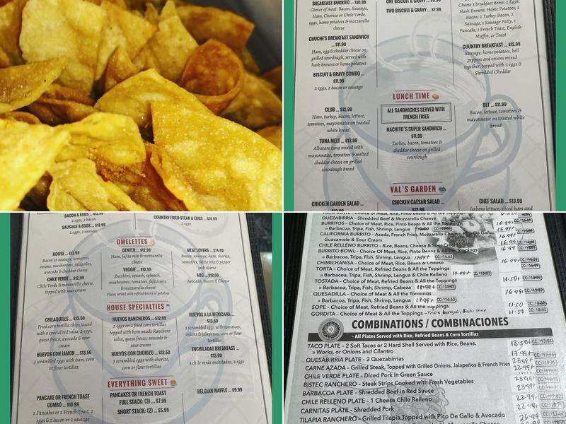 Ale’s mexican Grill & cafe Menu