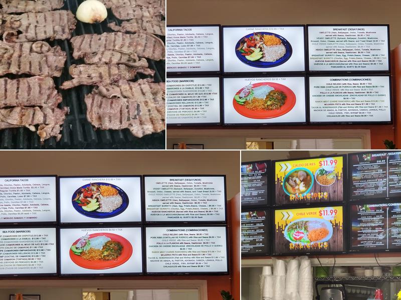 California Tacos Menu