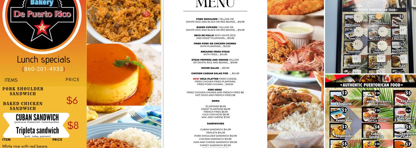 Rosa vega Bakery Menu