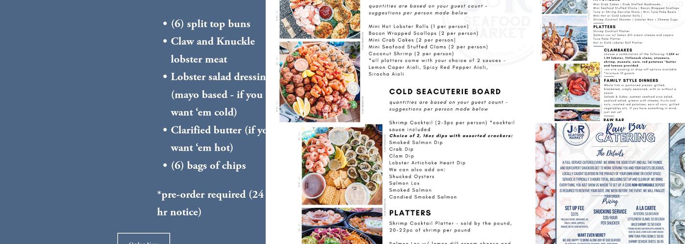 J&R Seafood Market Menu