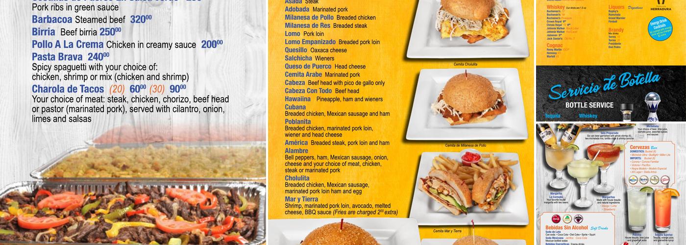 Cemitas Poblanas Menu