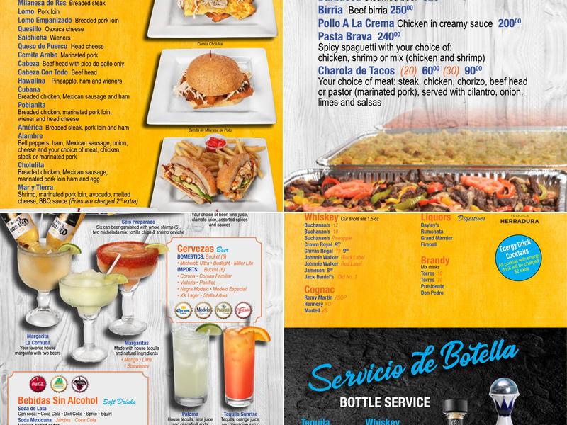 Cemitas Poblanas Menu
