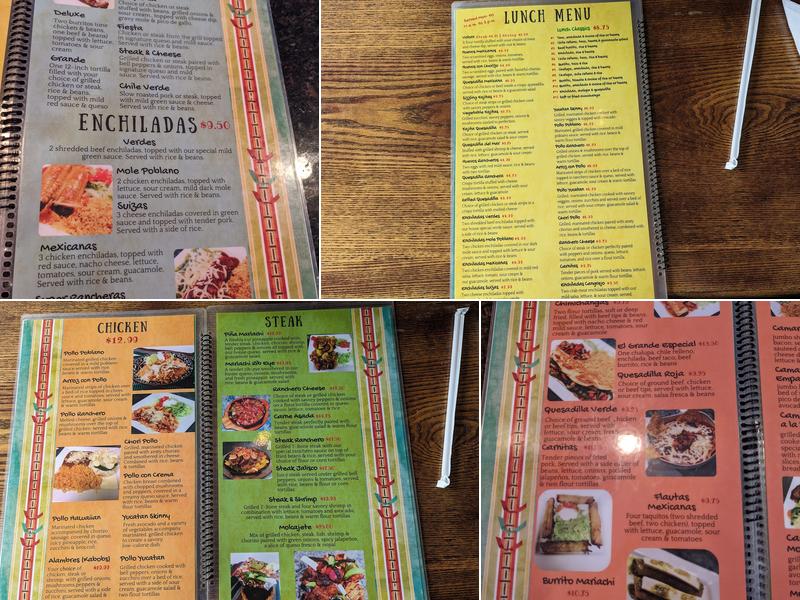 Mariachi Mexican Restaurant Bar and Grill Menu
