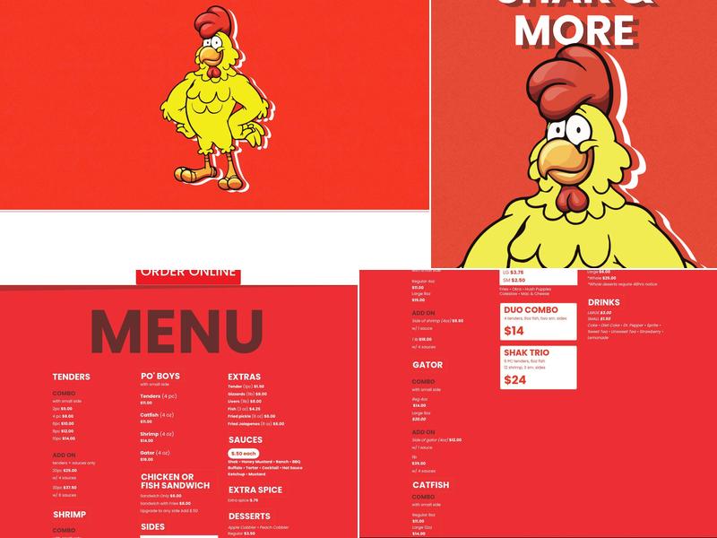 Da Chicken Shak & More Menu