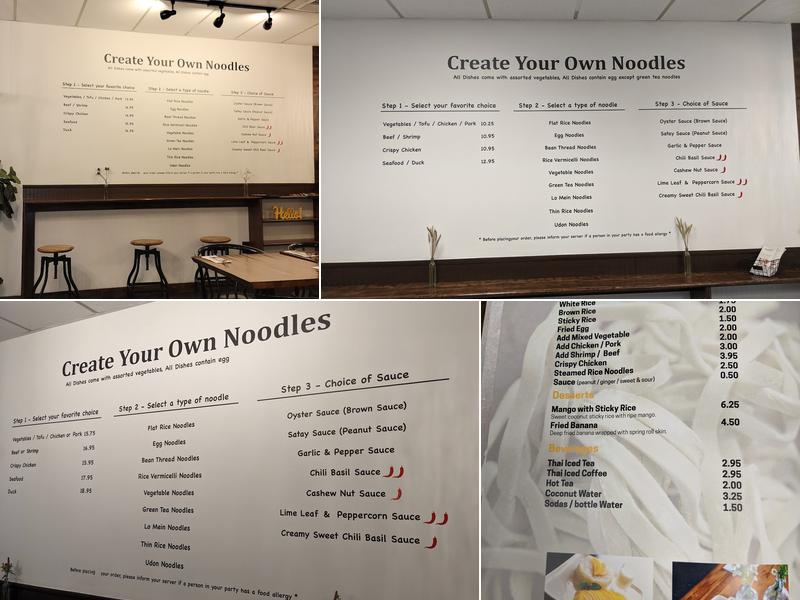 Rice Noodle Thai Eatery Menu