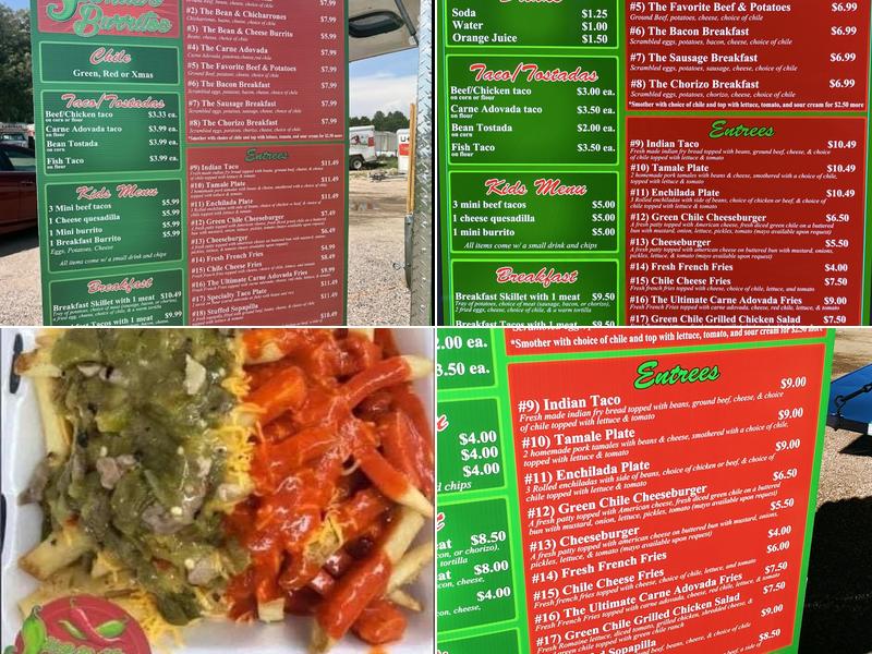 Juanita’s burritos 719 Menu