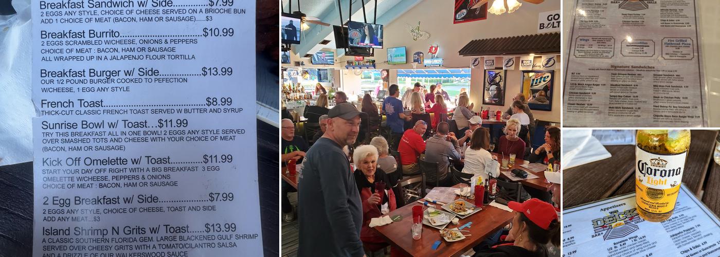 The Deck Bar & Grille Menu