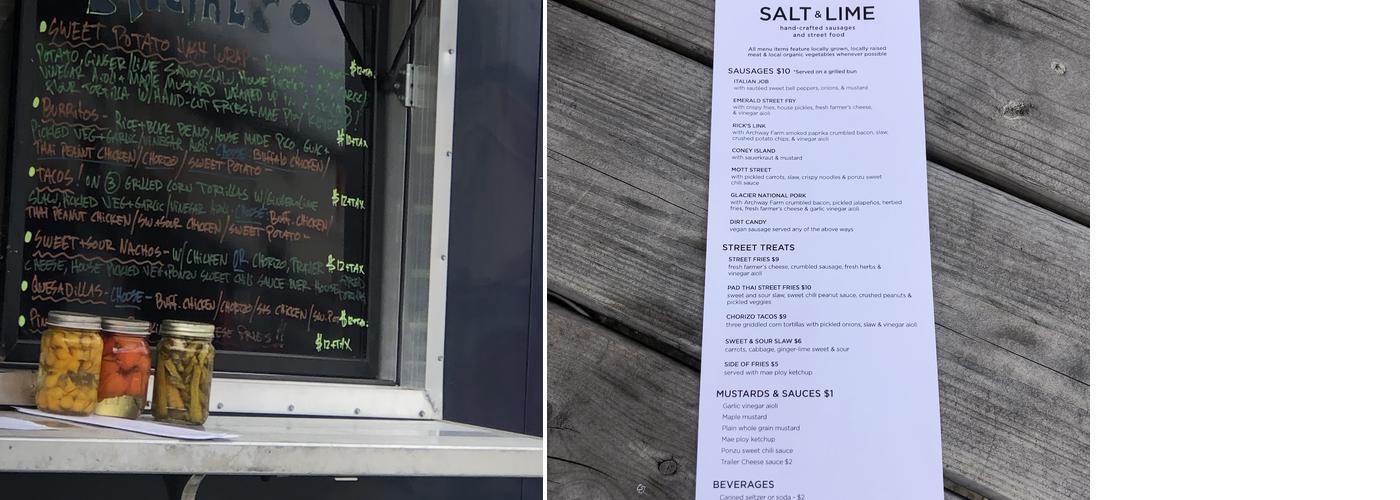 Salt & Lime Menu