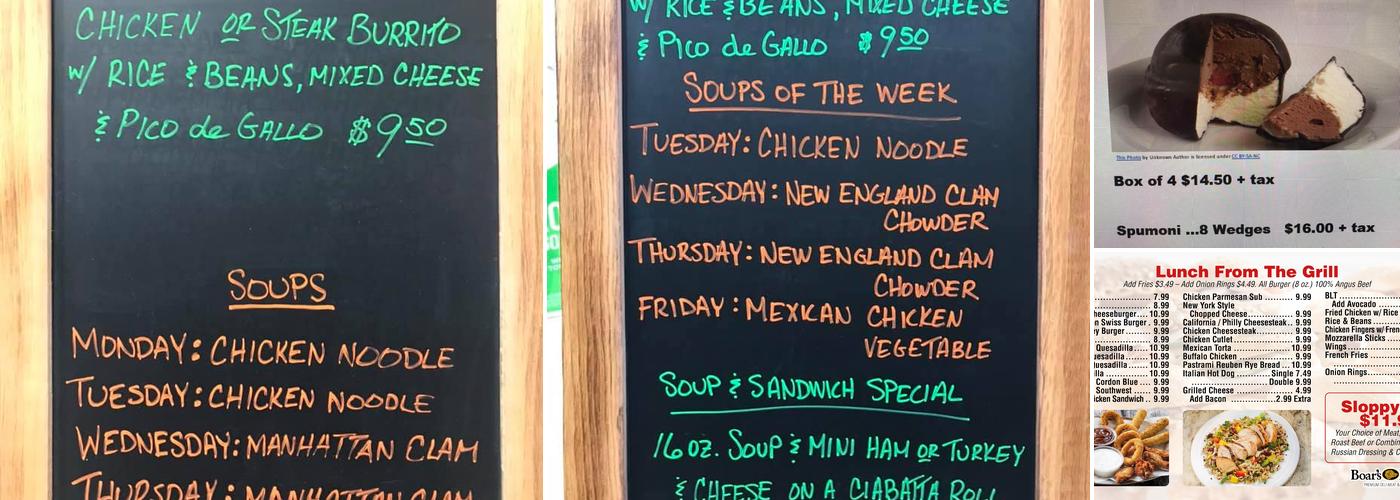 Cousins Deli and Convenience Menu