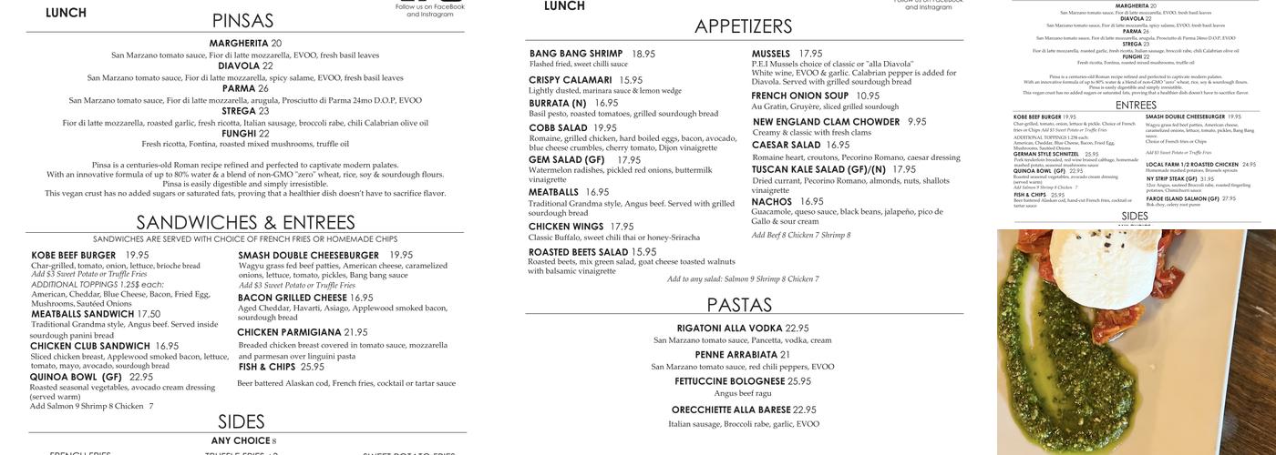 Front Street Tavern Menu