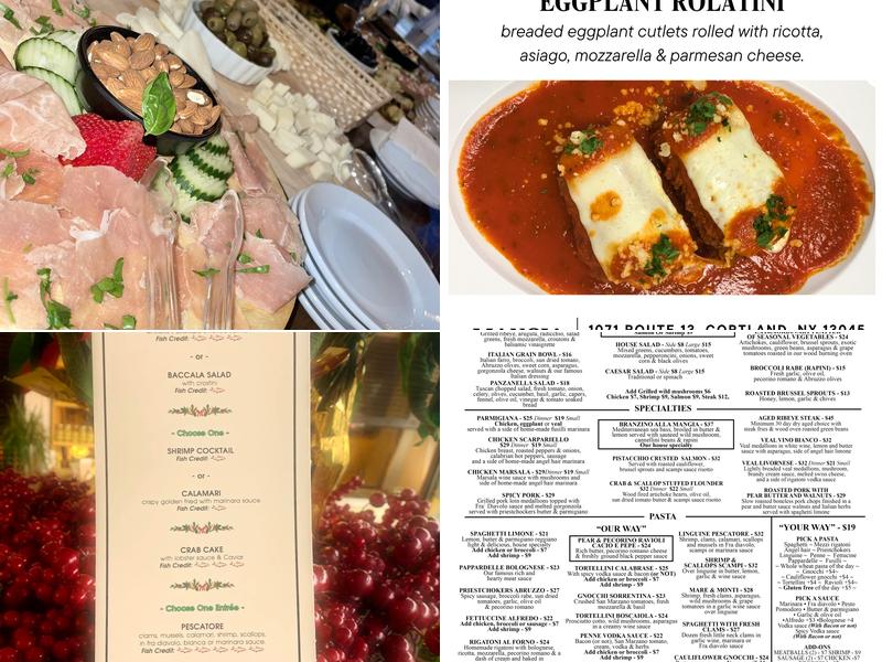 Mangia Italian Restaurant Menu