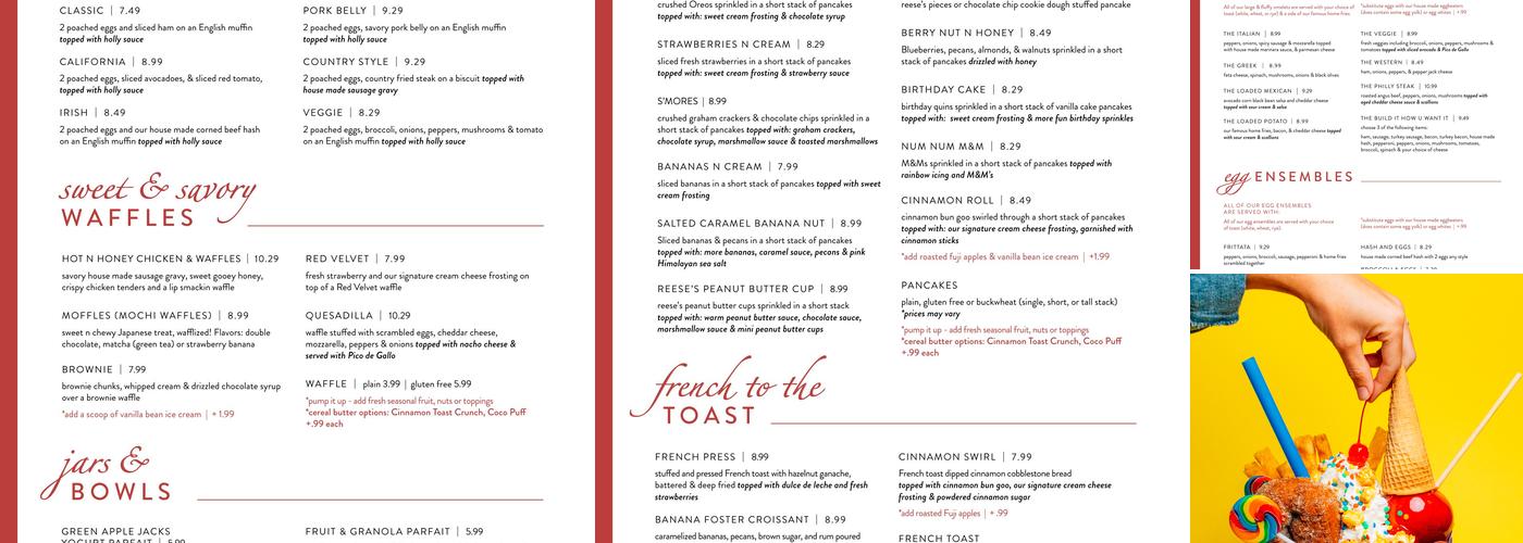 Rise N Shine Diner Westcott Menu