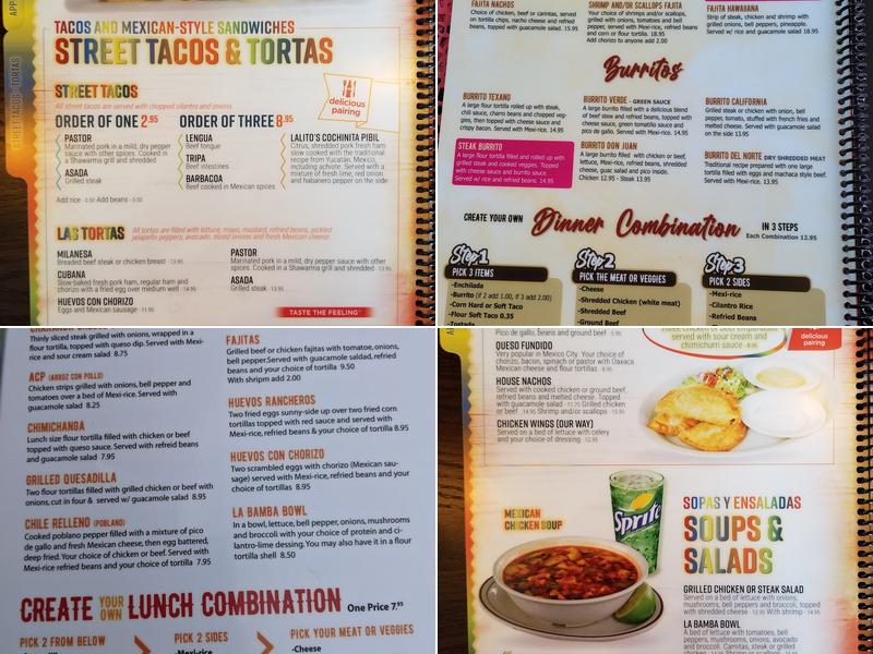 Charanda Authentic Mexican Eatery Menu