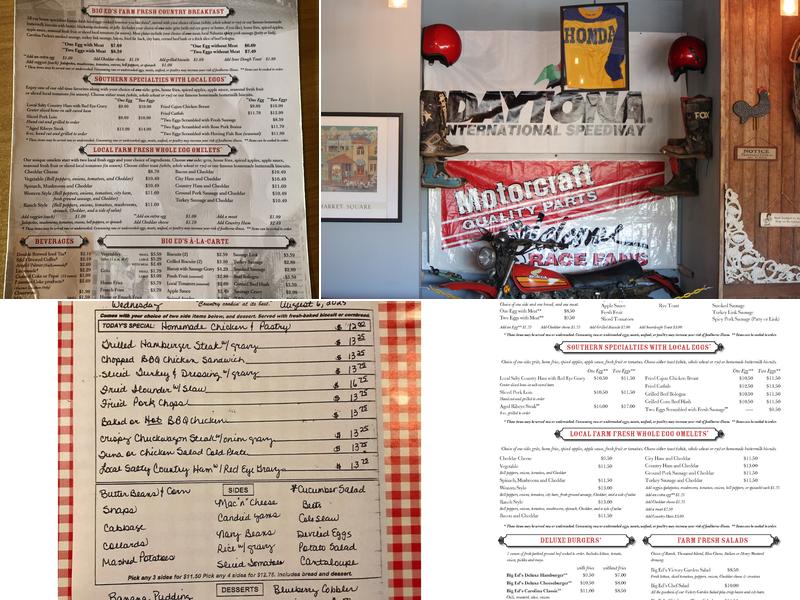 Big Ed's Garner Restaurant Menu