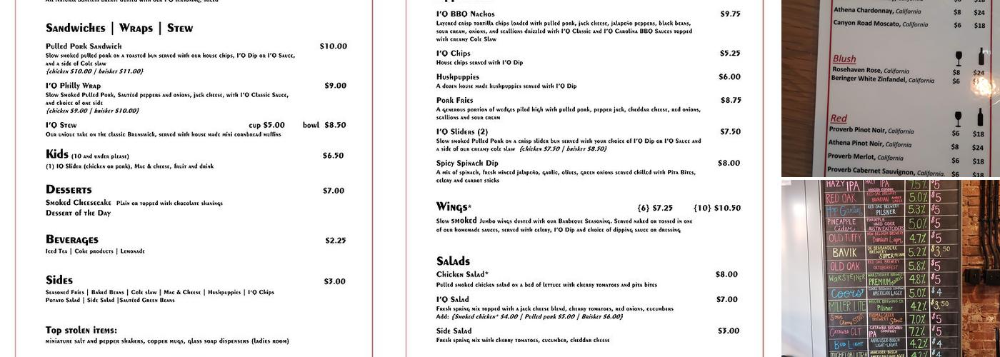 Izzi ‘Que Barbeque Menu