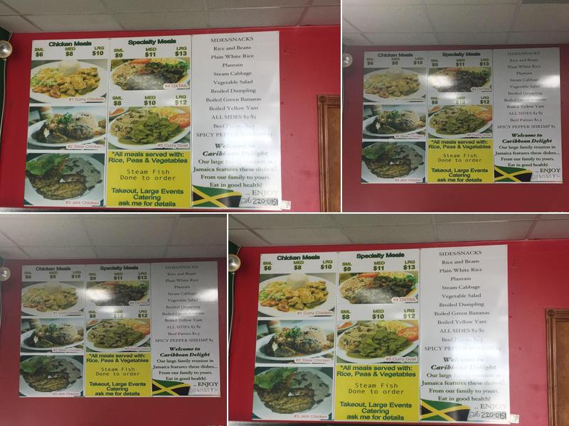Caribbean Delight Menu