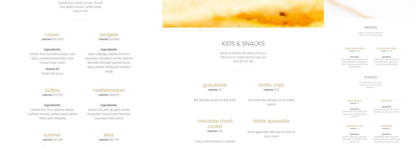 Currito Blue Ash Menu