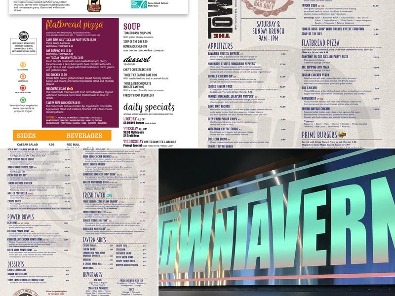 The Town Tavern Menu