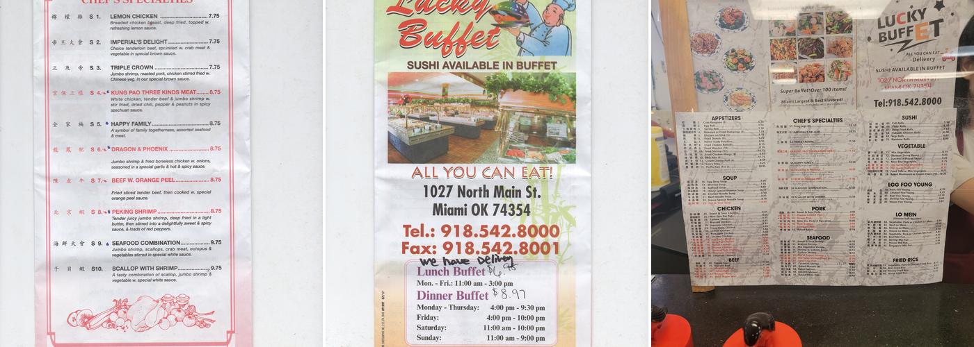 Lucky Buffet Chinese Restaurant/Delivery Menu