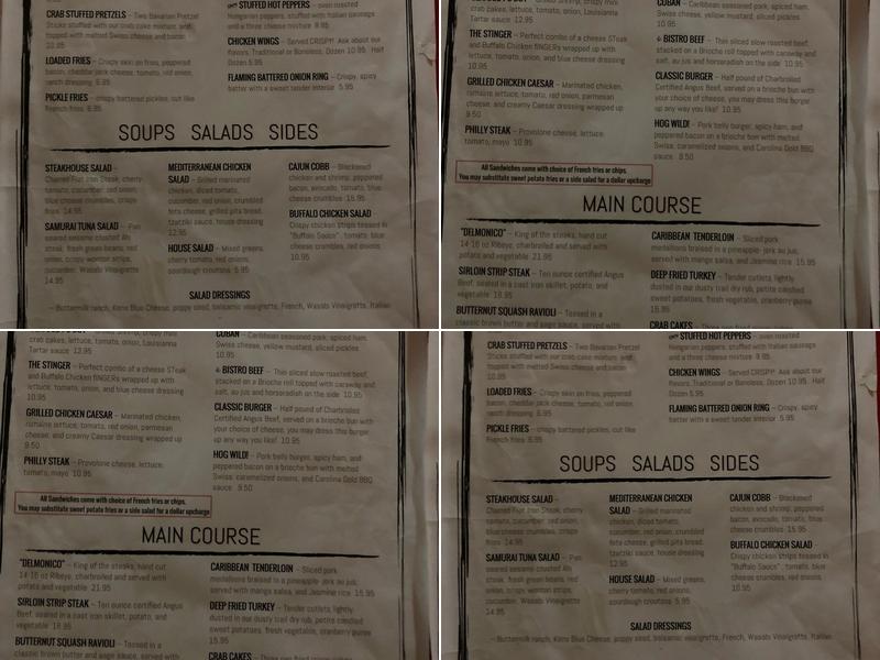 Trifecta Menu