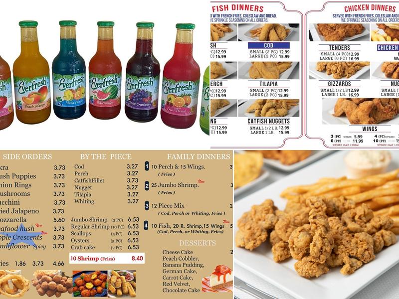 Hook Fish and Chicken Homestead-Waterfront Menu