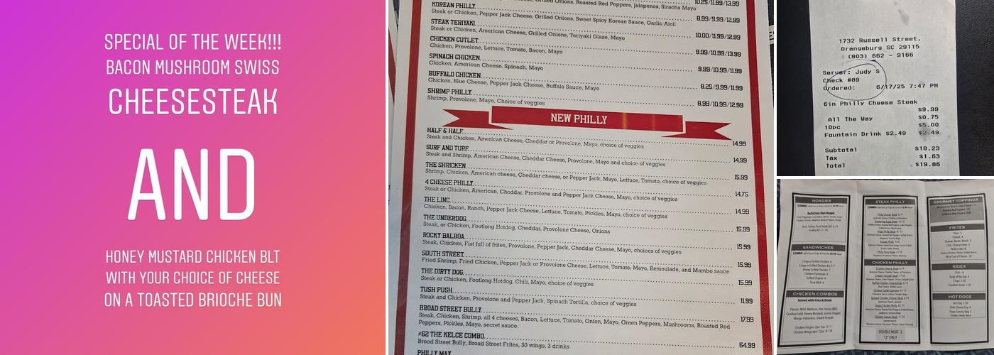 Philly Special Menu