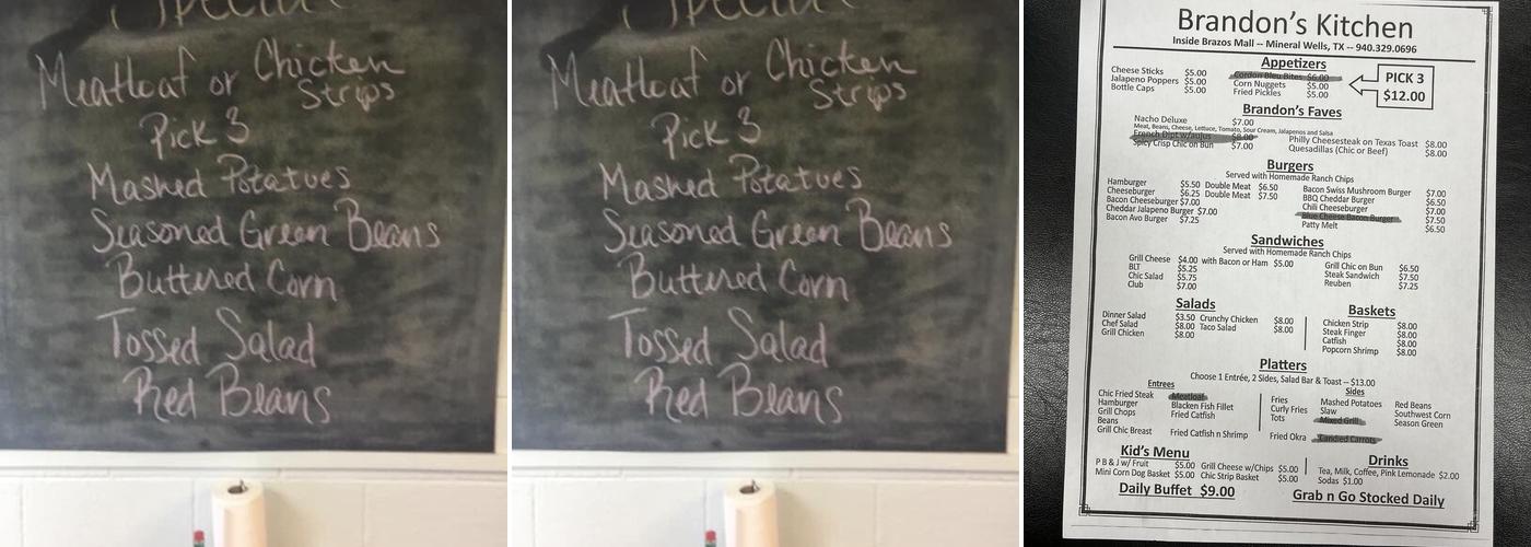Brandon's Kitchen Menu