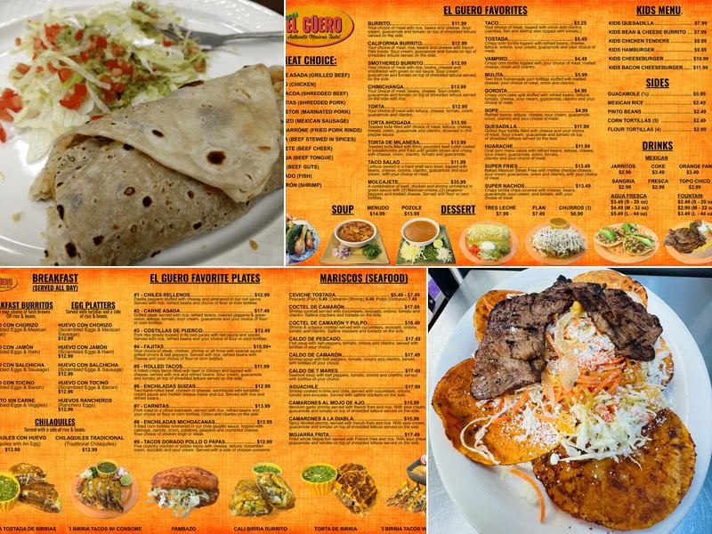Tacos El Guero #1 - Heber City Menu