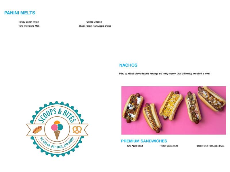 Scoops & Bites Menu
