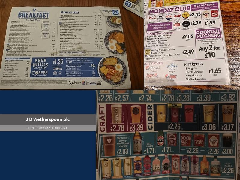 The Gate House - JD Wetherspoon Menu