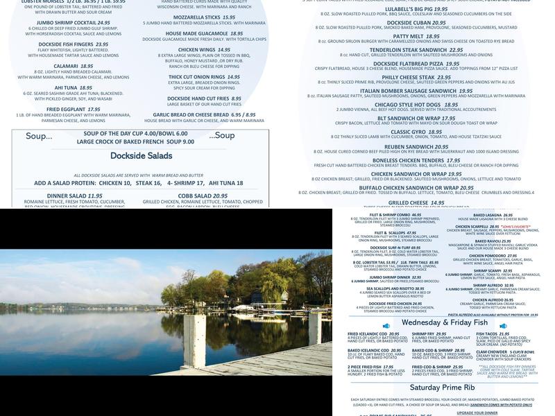 Lulabell’s Dockside Menu