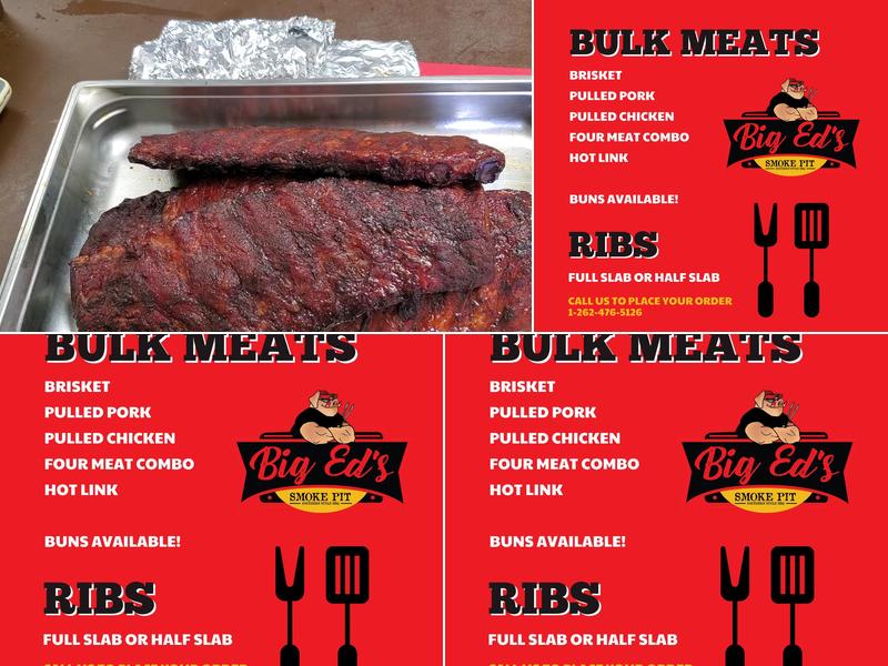 Big Ed's Smoke Pit Menu