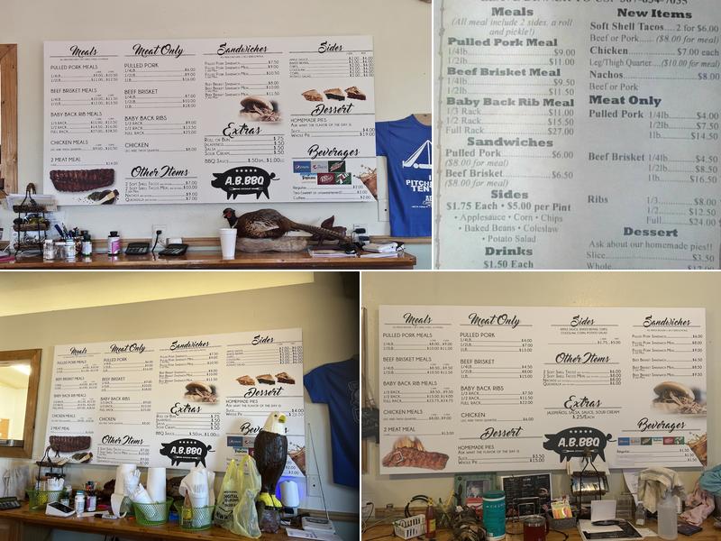 AB BBQ Menu
