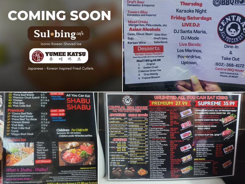 Central BBQ House Menu