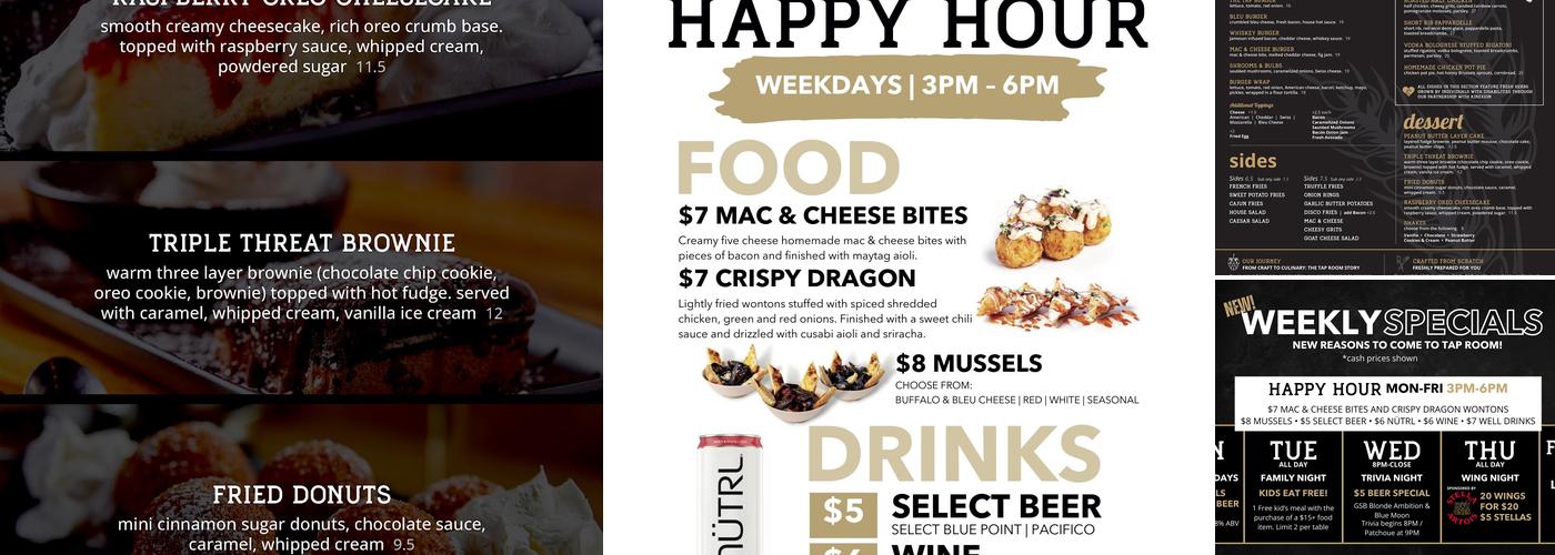 Tap Room Menu