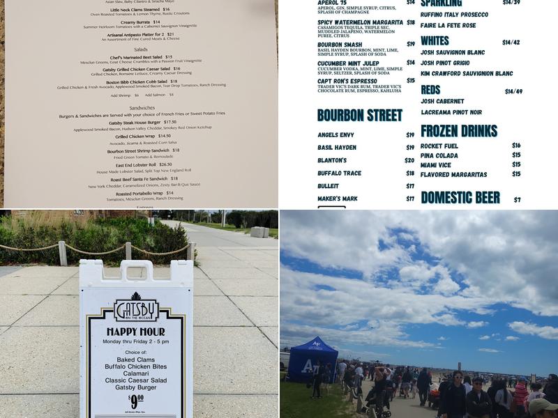 Gatsby On The Ocean Menu
