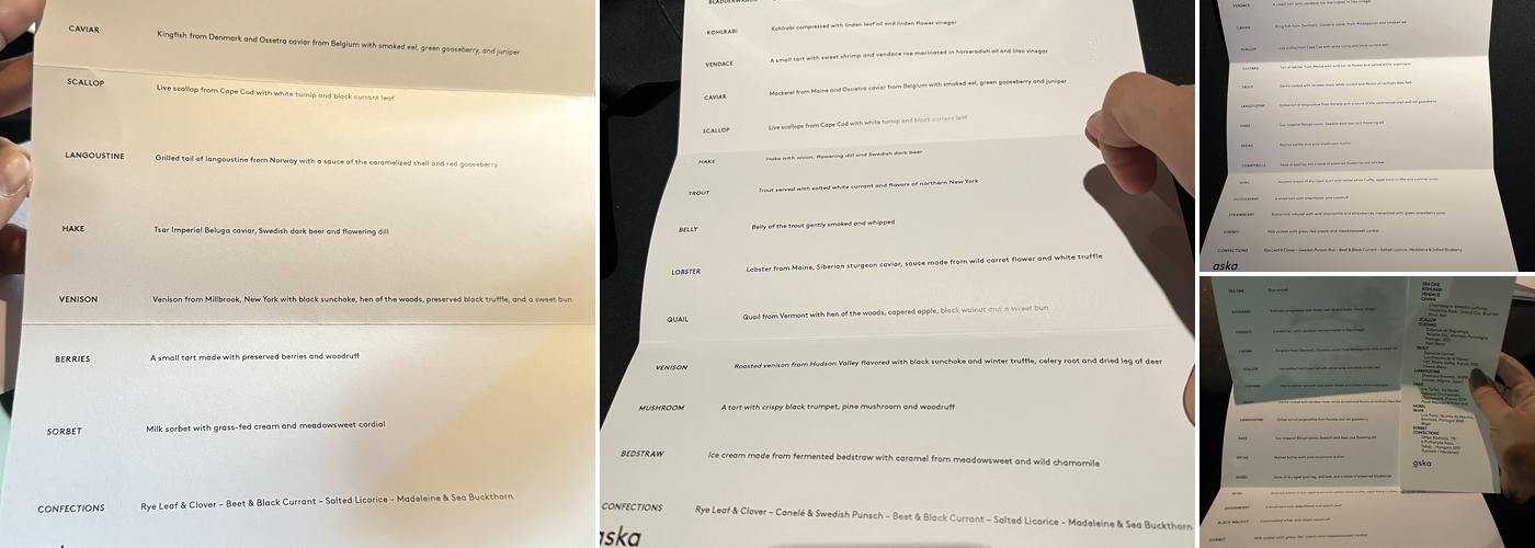 Aska Menu