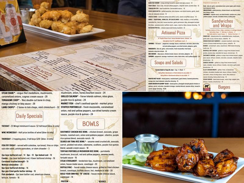 Ella's Public House Menu