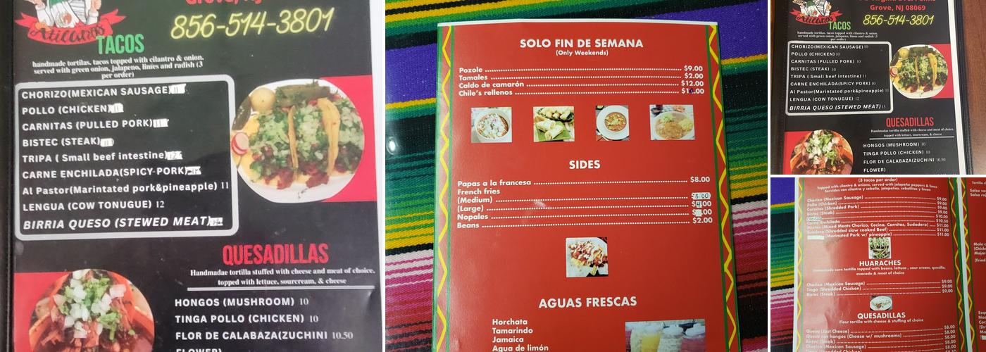 Atilano’s Tacos Menu
