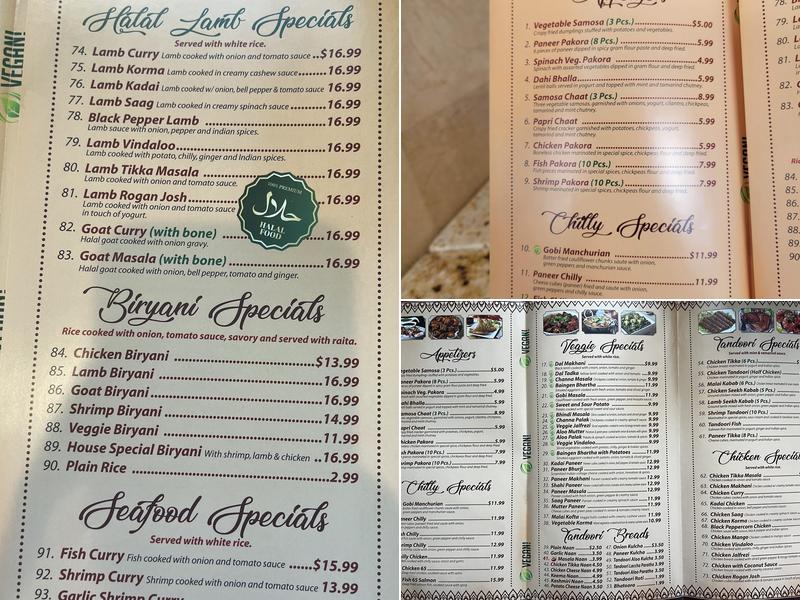 1st Indian Kitchen Menu