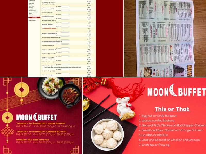 Moon Buffet Menu