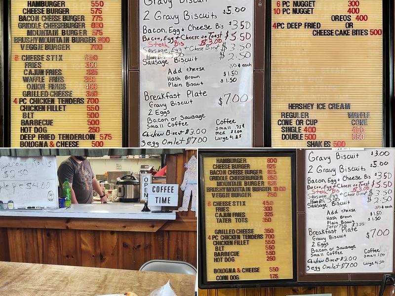 Brushy Mountain Outpost Menu