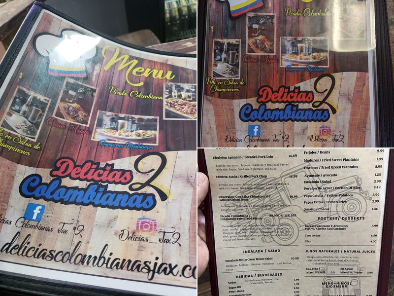 Delicias Colombianas Jax #2 Menu