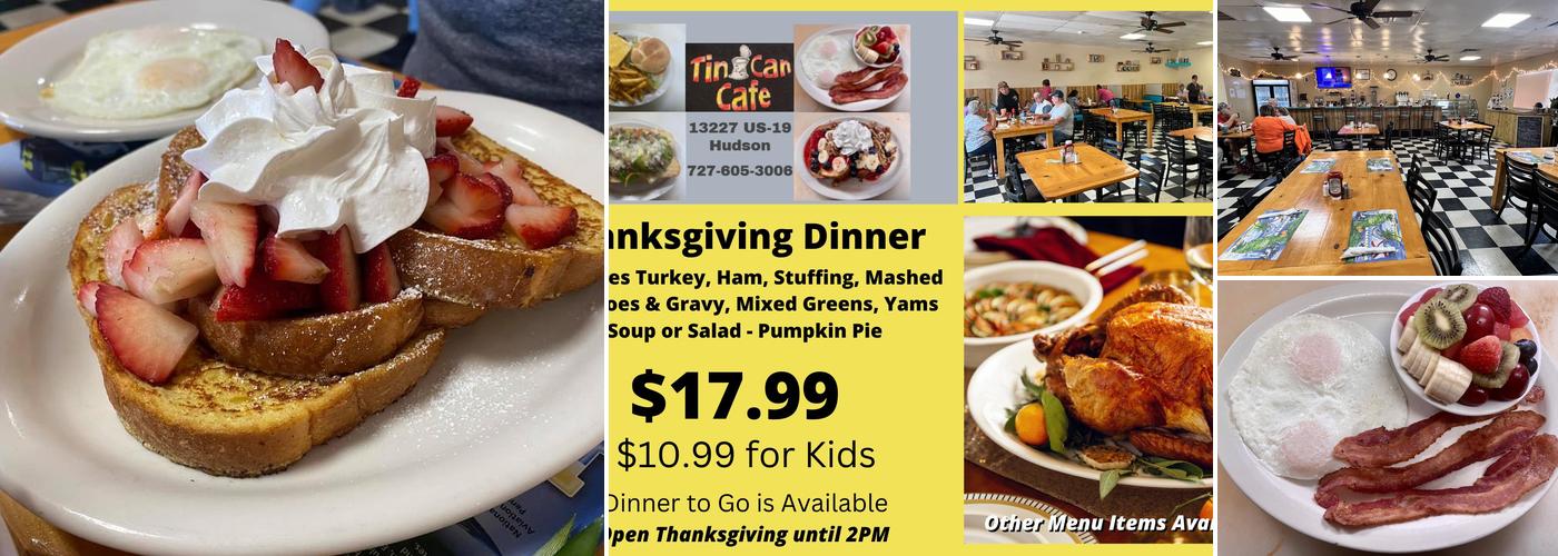 Tin Can Cafe of Hudson Menu