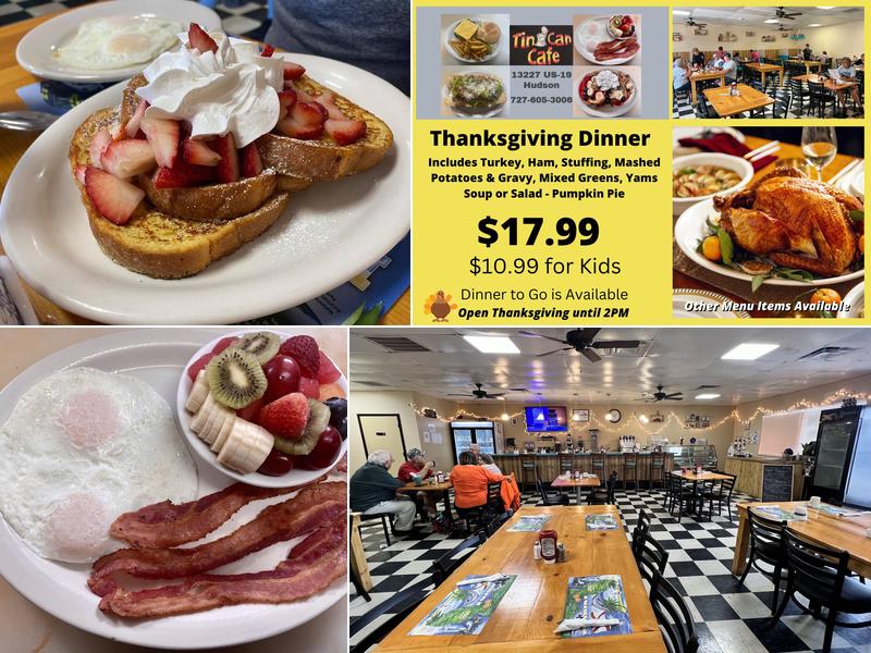 Tin Can Cafe of Hudson Menu