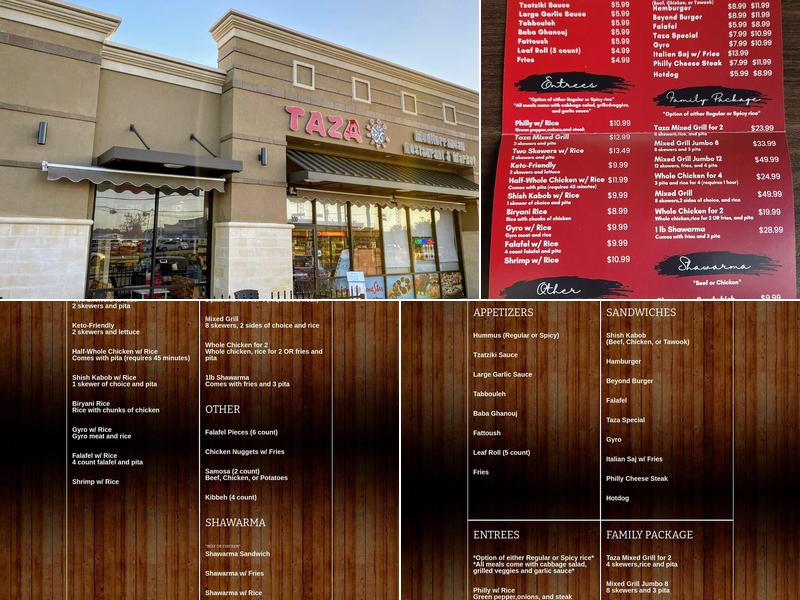 Taza Food Style Menu