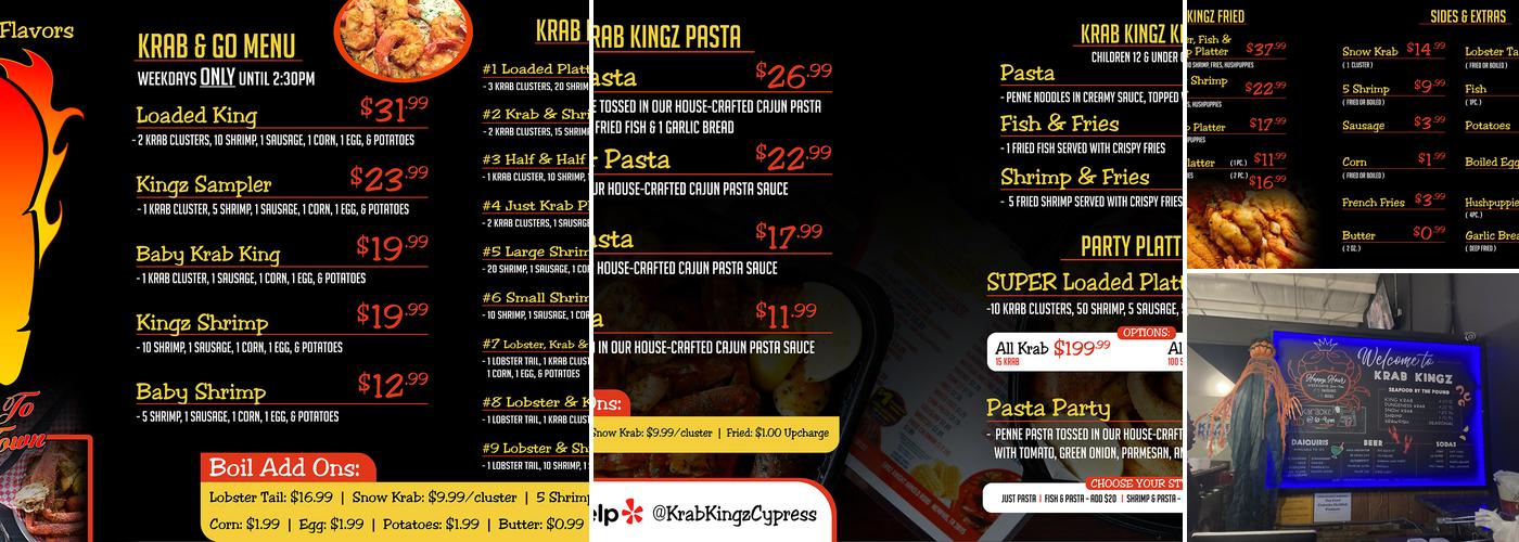 Krab Kingz Menu