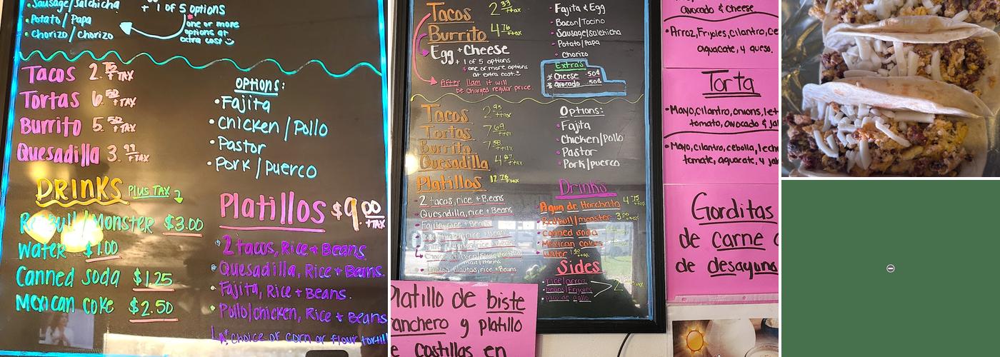 Taqueria Las Moras Menu
